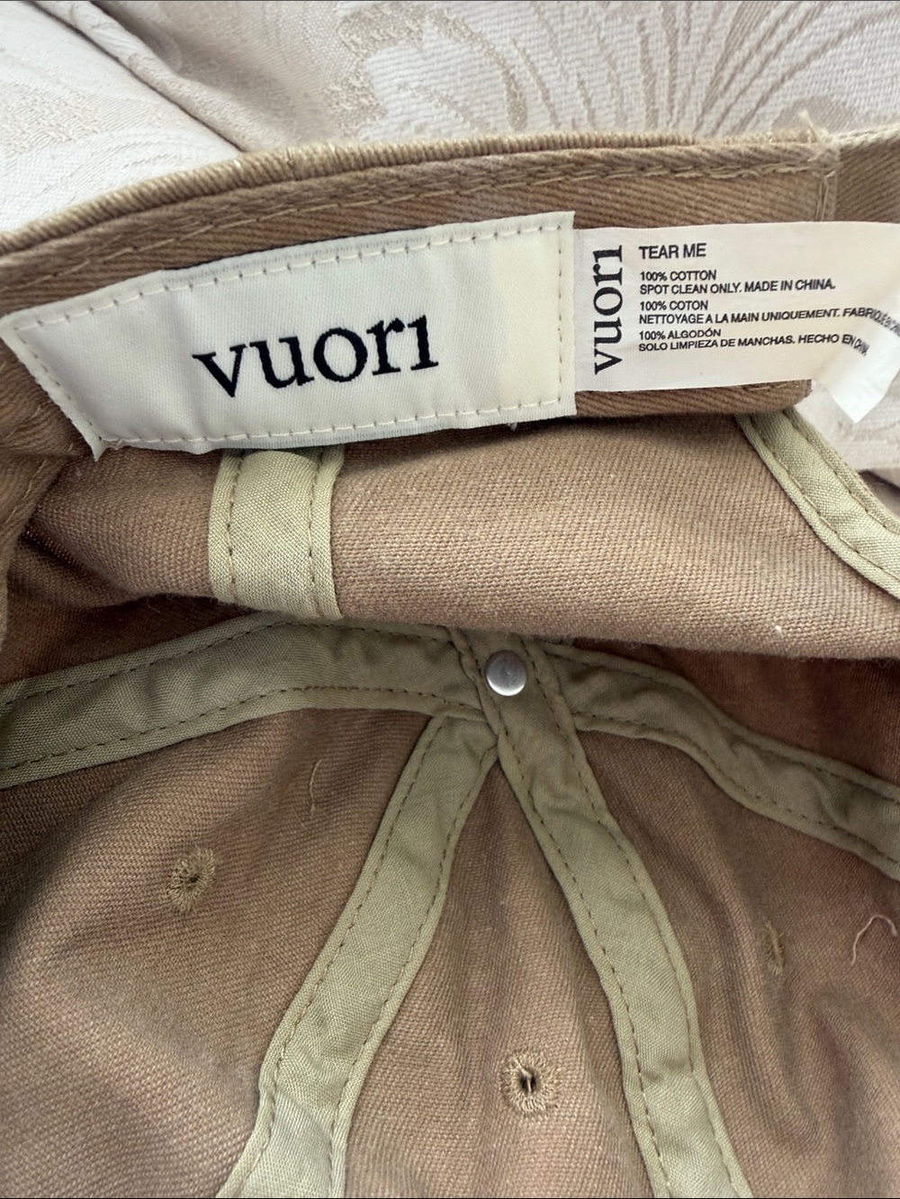 Vuori NWT Camel Logo Unisex Ball Cap with White Embroidery - Picture 4 of 7